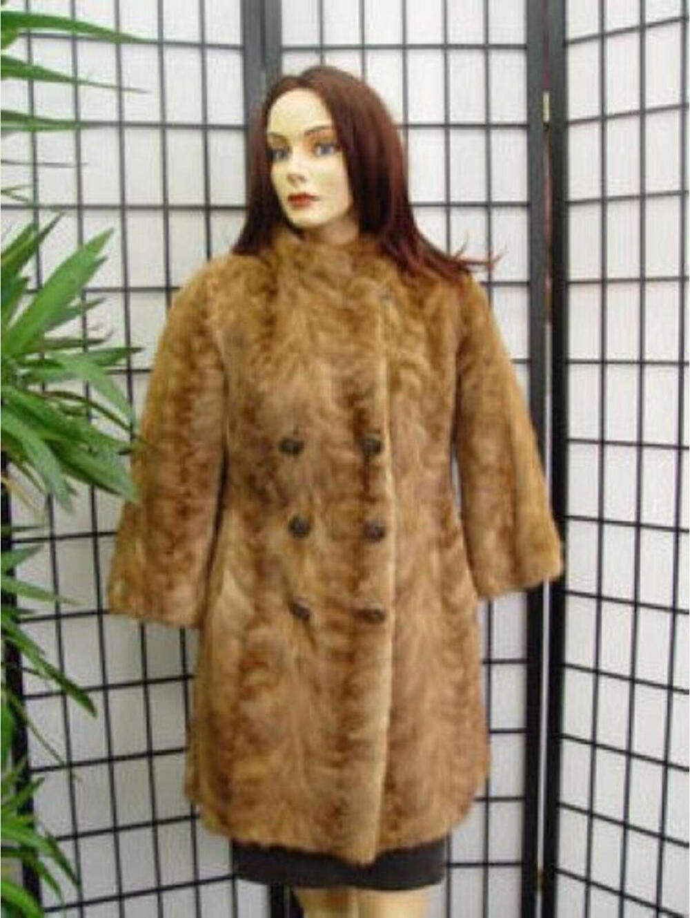 PRE-OWNED PASTEL MINK FUR COAT WOMEN SZ. 4-6
